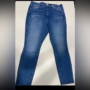 NEW Womens Good American Good Waist Ankle Skinny Blue 350 Jeans Size 22 NWT Plus
